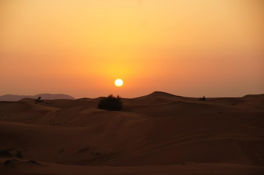 Tramonto nel Deserto di Dubai